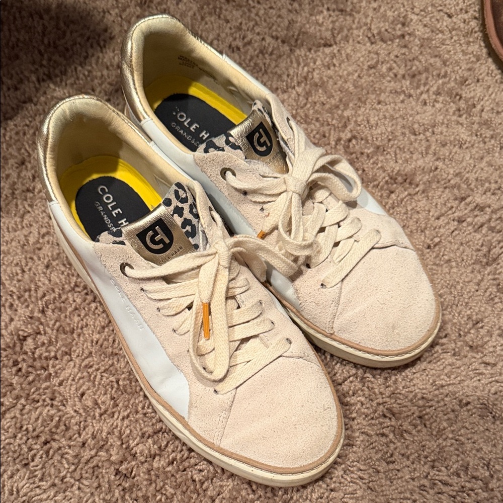 Cole Haan Cream and White Casual Sneakers